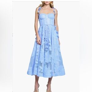 Ciebon Emilia Bustier Lace Midi Cocktail Dress